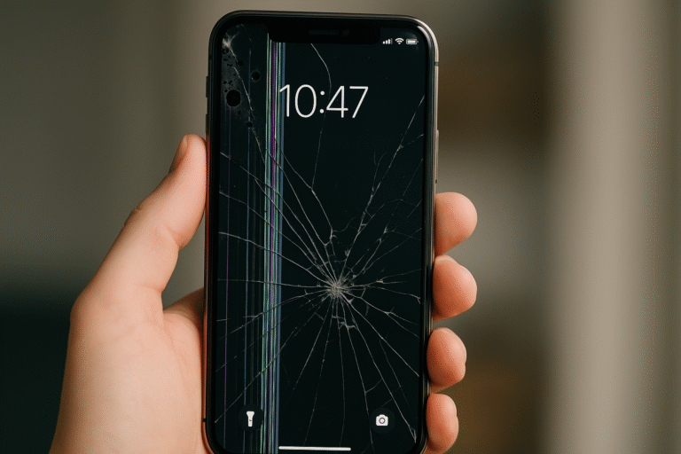 Cracked iPhone 11 pro screen